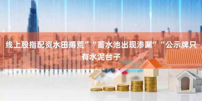 线上股指配资水田撂荒”“蓄水池出现渗漏”“公示牌只有水泥台子